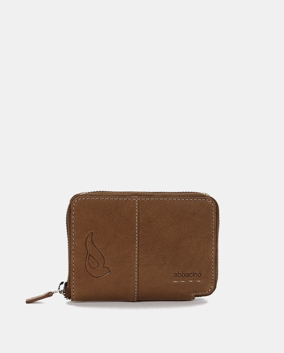 Pochette moyenne cognac