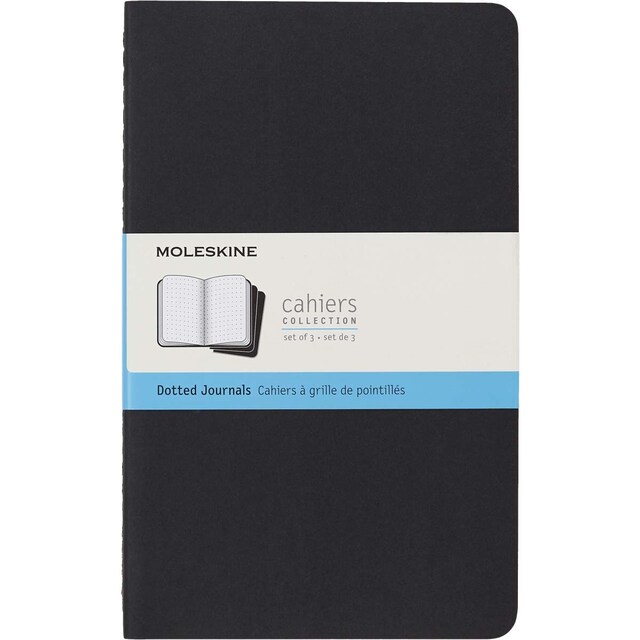 Imagen 0 de Set 3 libretas large hojas puntos Moleskine negro