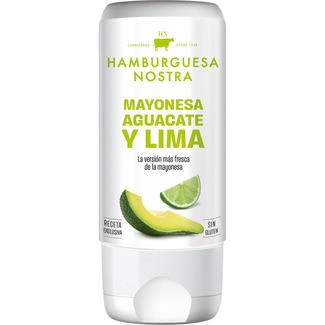 salsa HN mayonesa, aguacate y lima sin gluten envase 180 ml - Hamburguesa Nostra