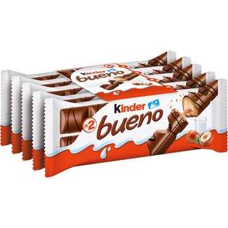 barritas de chocolate con leche y avellanas pack 5 x 2 barritas envase 215 g - Kinder Bueno