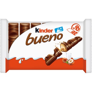 barritas de chocolate con leche y avellanas pack 8 x 2 barritas estuche 344 g - Kinder Bueno