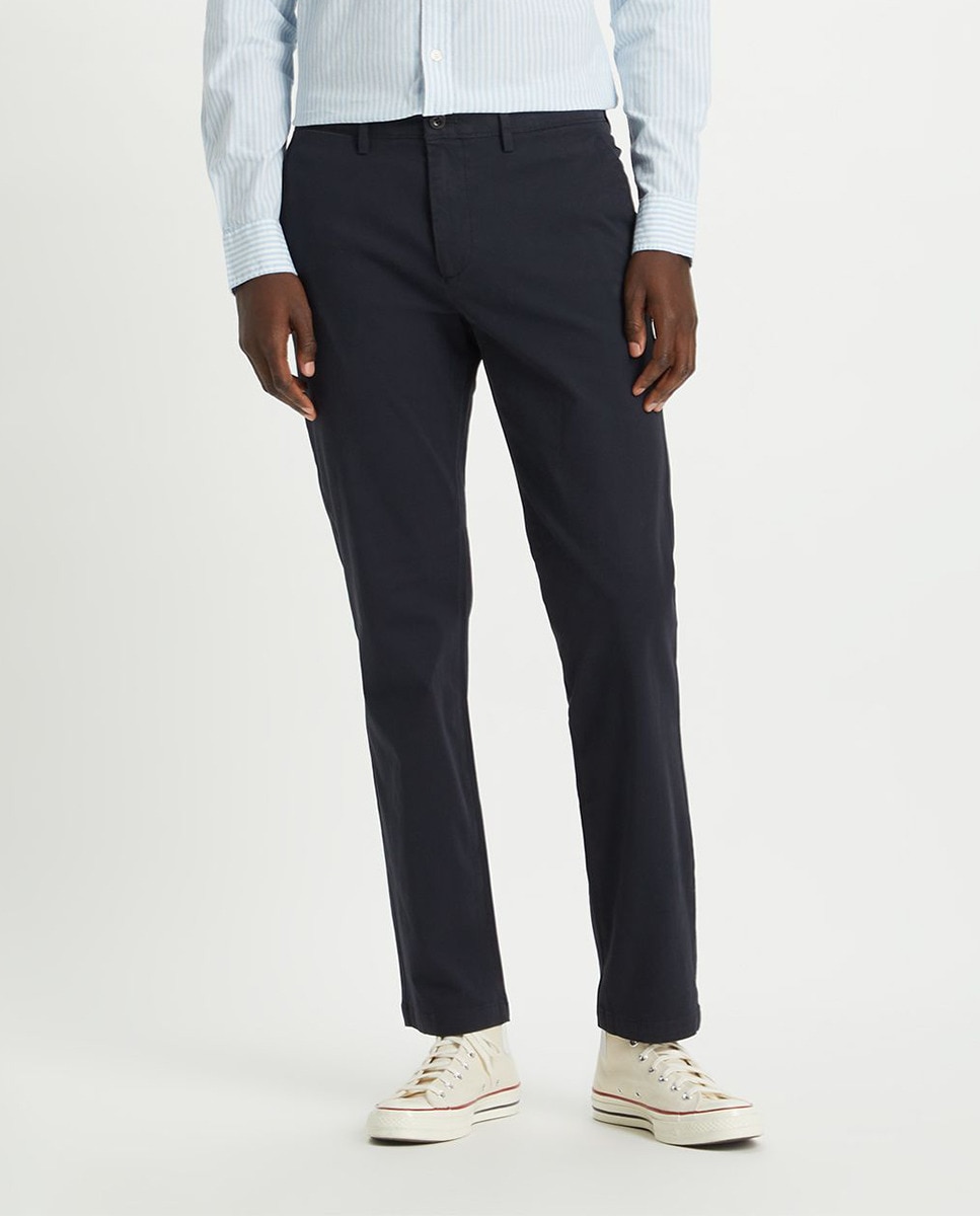 Calças Chino Elásticas Azul-marinho-2