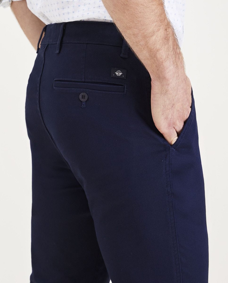 Calças Chino Skinny Azul-marinho-5