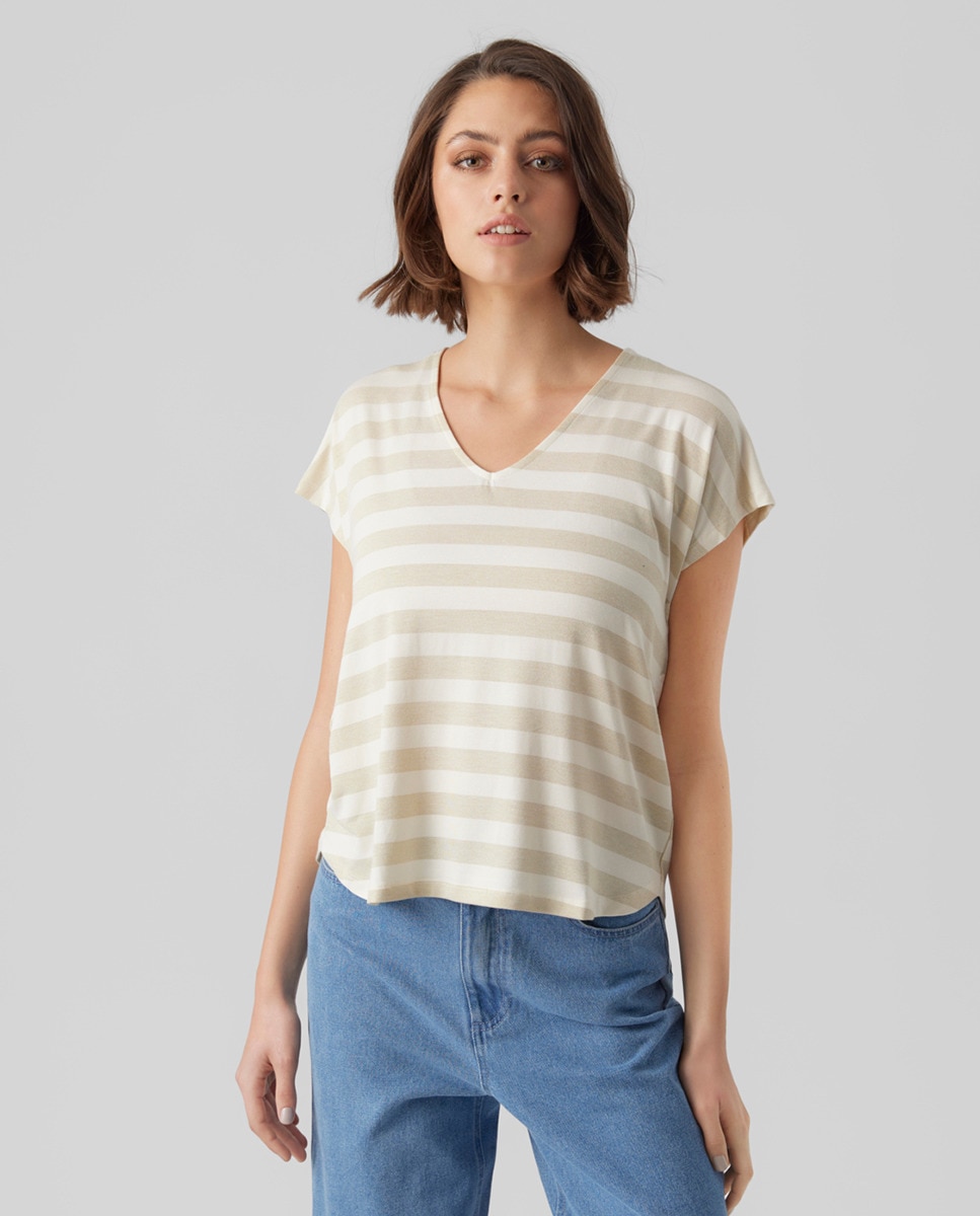 Tshirt à manches courtes et col en V