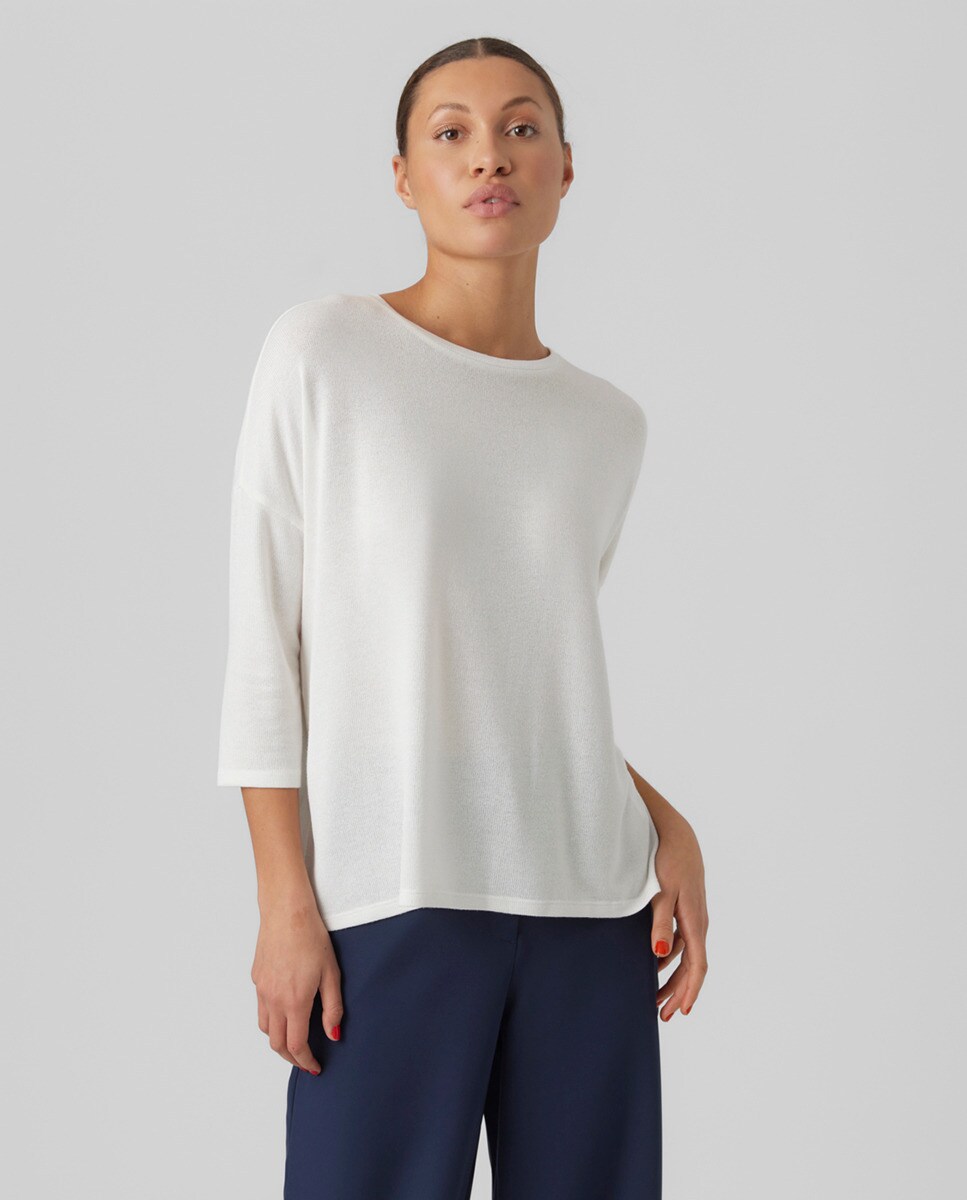 Pull ample à manches 3/4