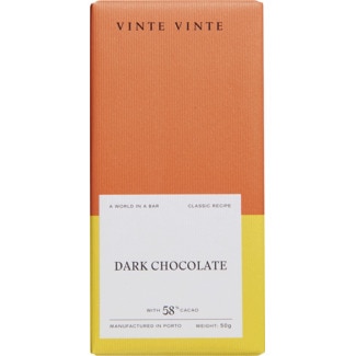 Chocolate Preto 58% Clássico tablete 50 g - Vinte Vinte