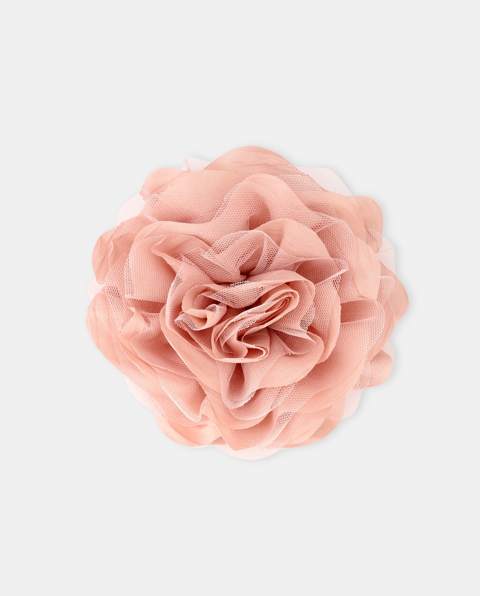 Pince à cheveux avec fleur ronde