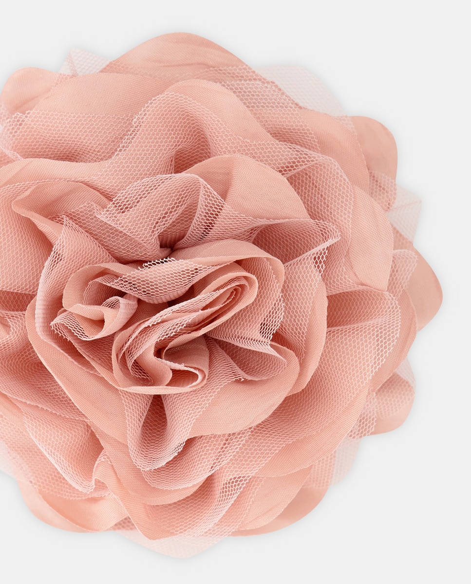 Mola de Bico de Pato com Flor Redonda - Rosa Rosa-3