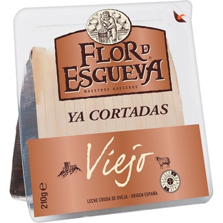 queso viejo de oveja madurado elaborado con leche cruda ya cortadas cuña 210 g - Flor De Esgueva