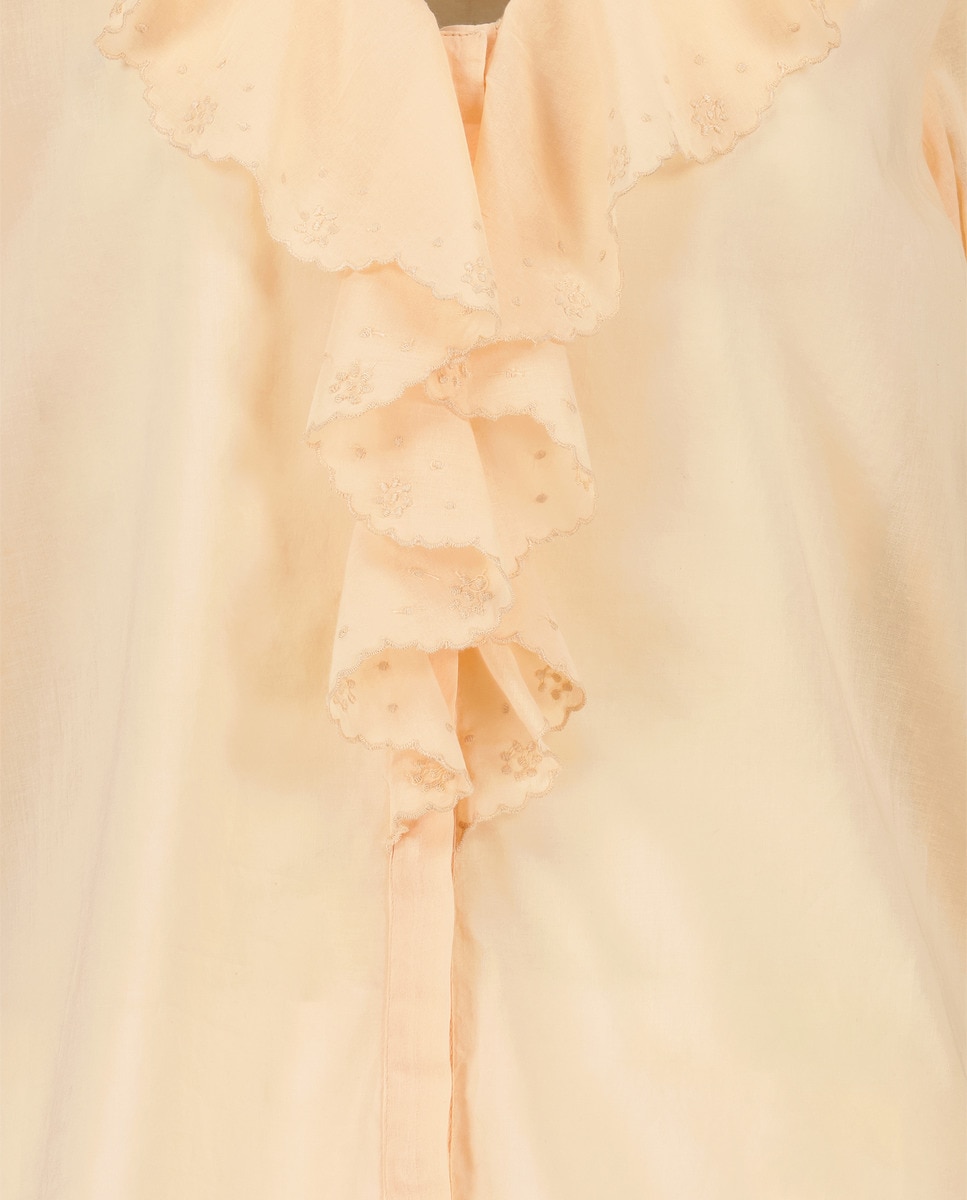 Blusa Lisa com Folho Salmão-5