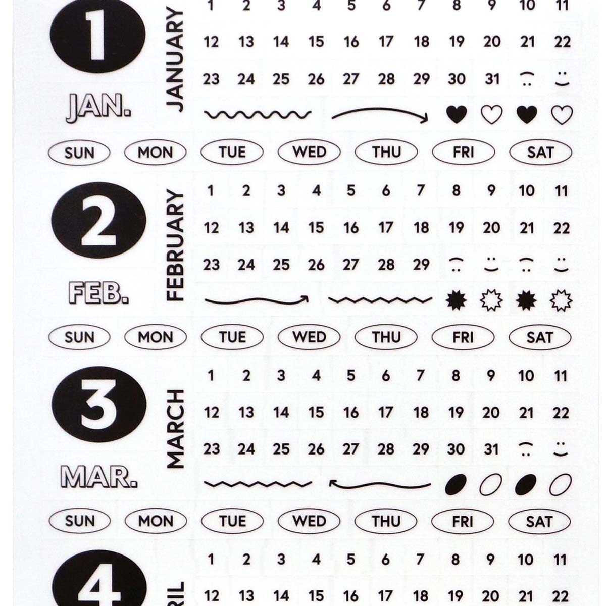 Imagem 0 de Autocolantes Calendário Basic