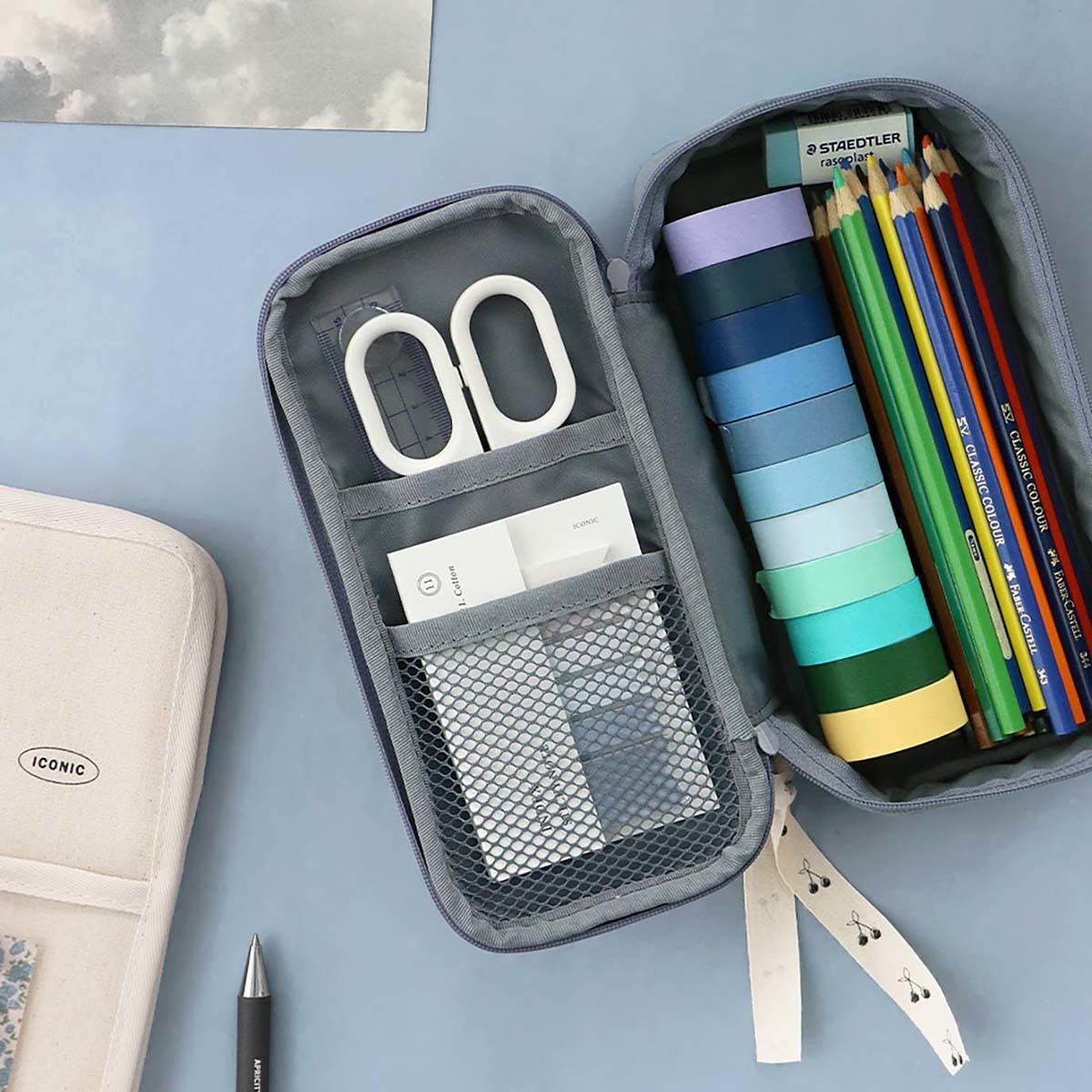 Estojo Grande Pen Pouch - Azul 4