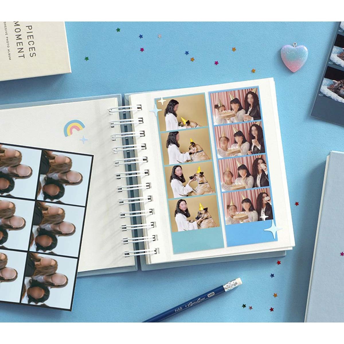 Álbum Lettering Photo Argolas - Azul-claro 9