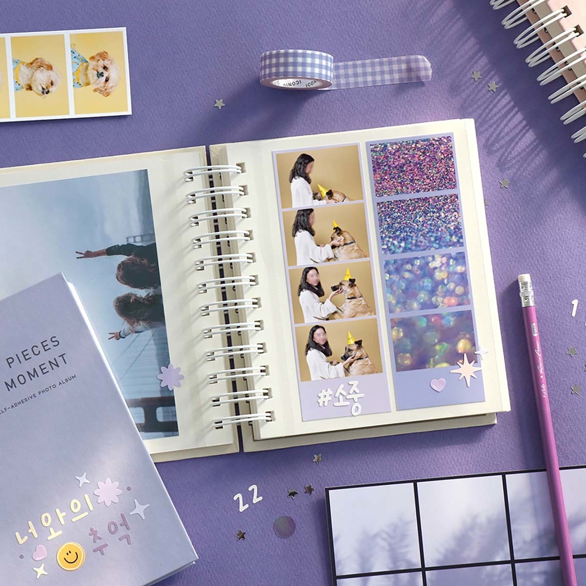 Álbum Lettering Photo Argolas - Azul-claro 4