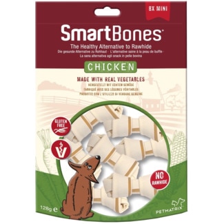 Snack para Cão Mini sabor Galinha embalagem 8 unidade - Smartbones