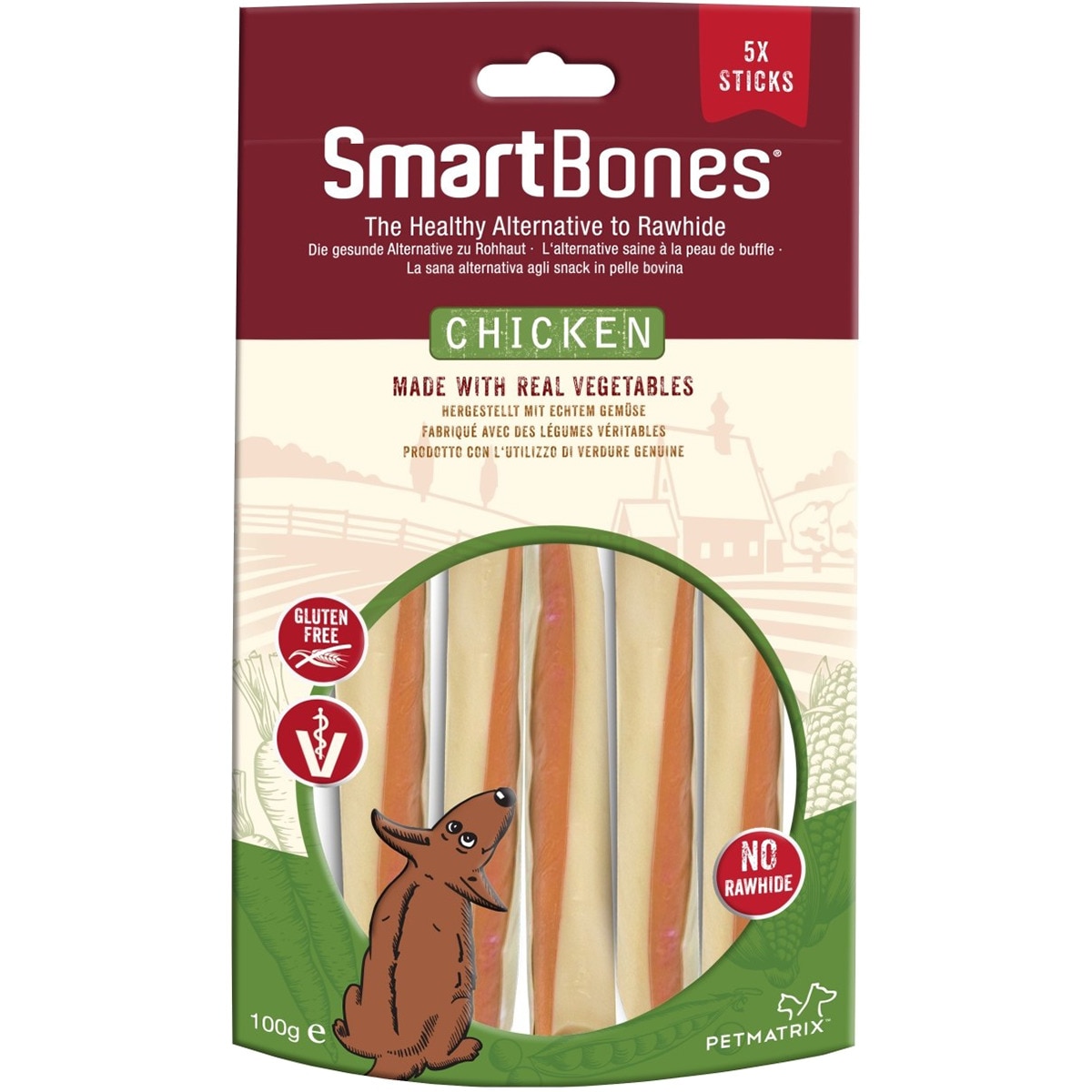 Snack para Cão Sticks sabor Galinha embalagem 5 unidade