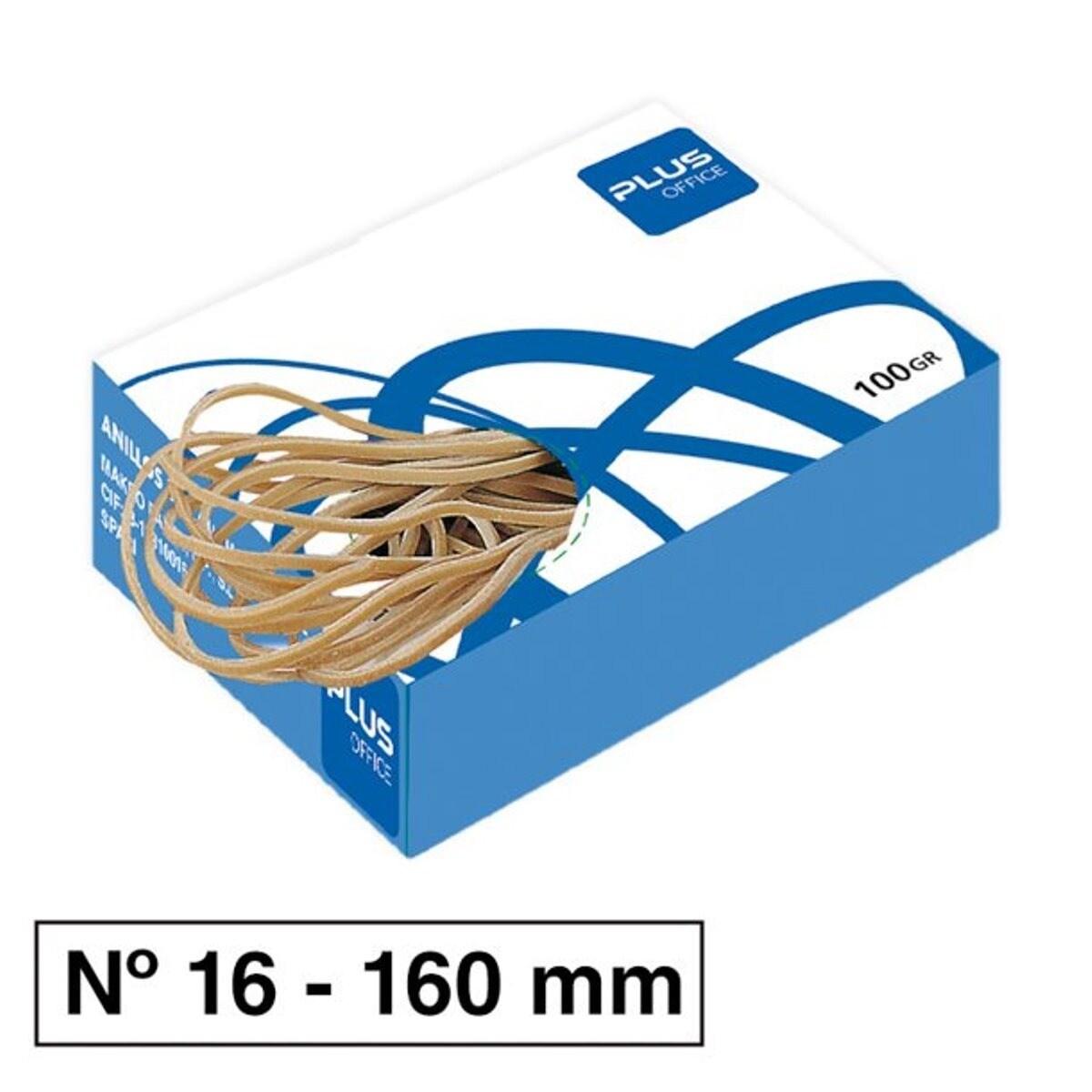 Caixa de Elásticos Nº16 100GR Plus Office 1
