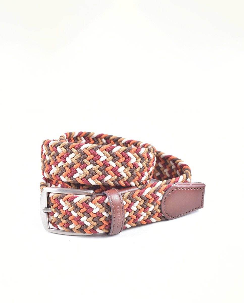 Ceinture tressée élastique présentée dans un coffret