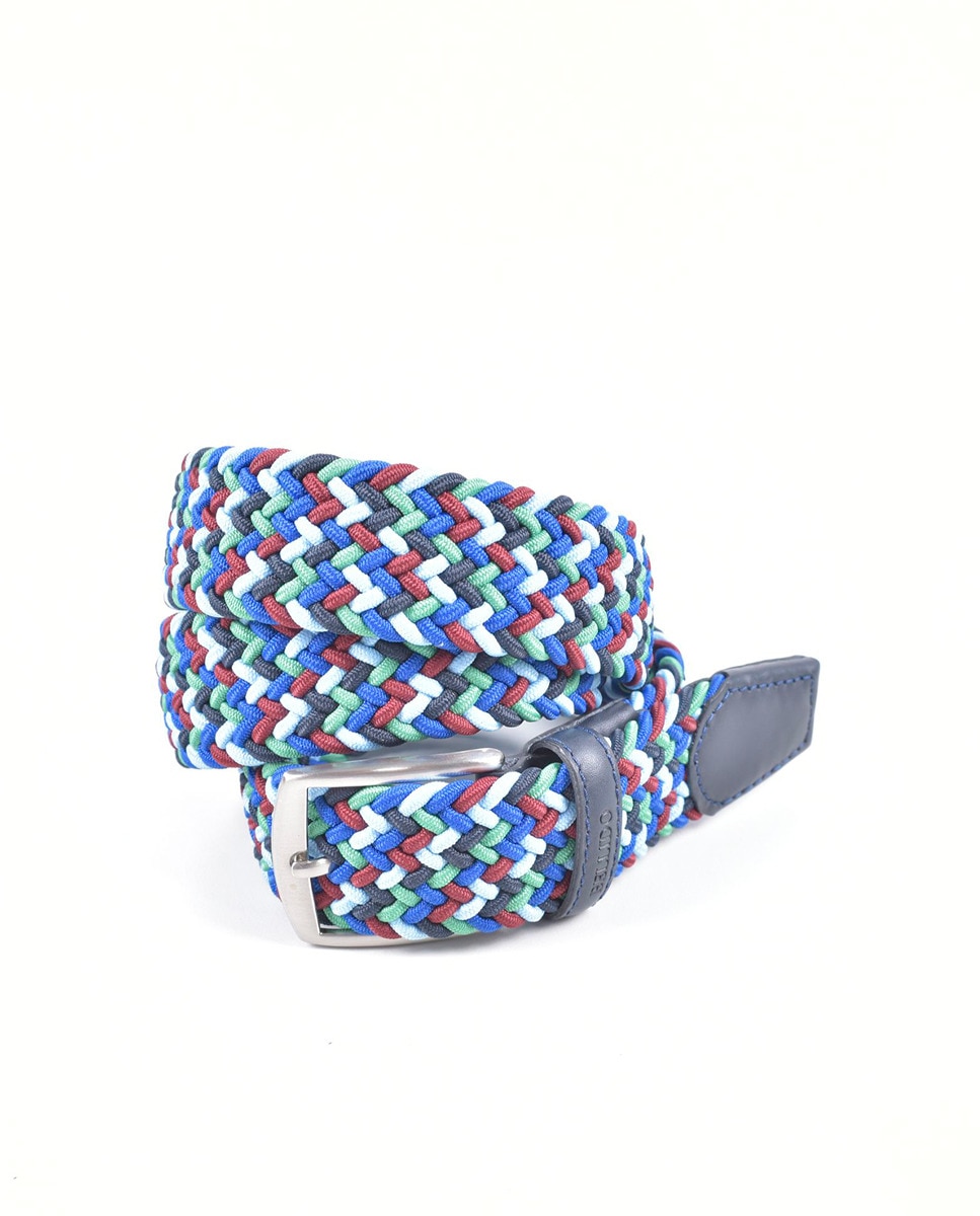 Ceinture tressée élastique présentée dans un coffret