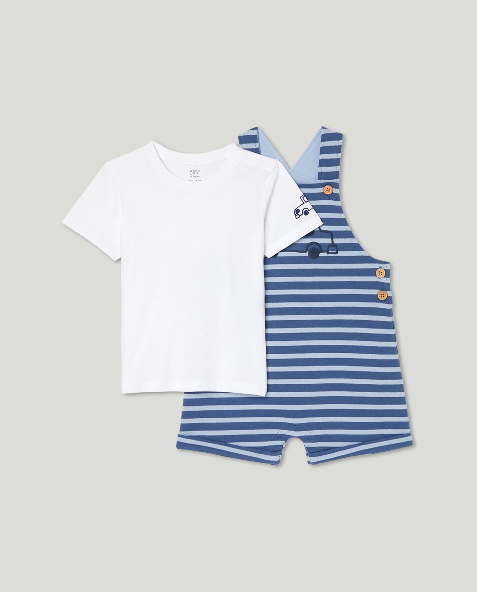 Ensemble salopette courte