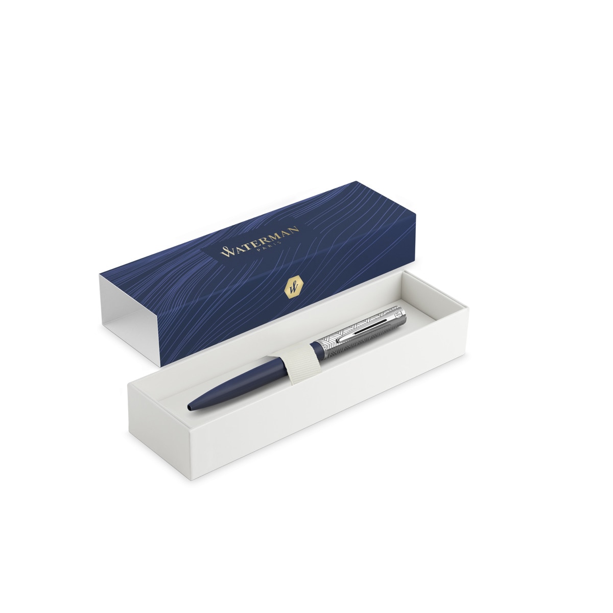 Caneta Esferográfica Allure Deluxe - Azul Azul-4