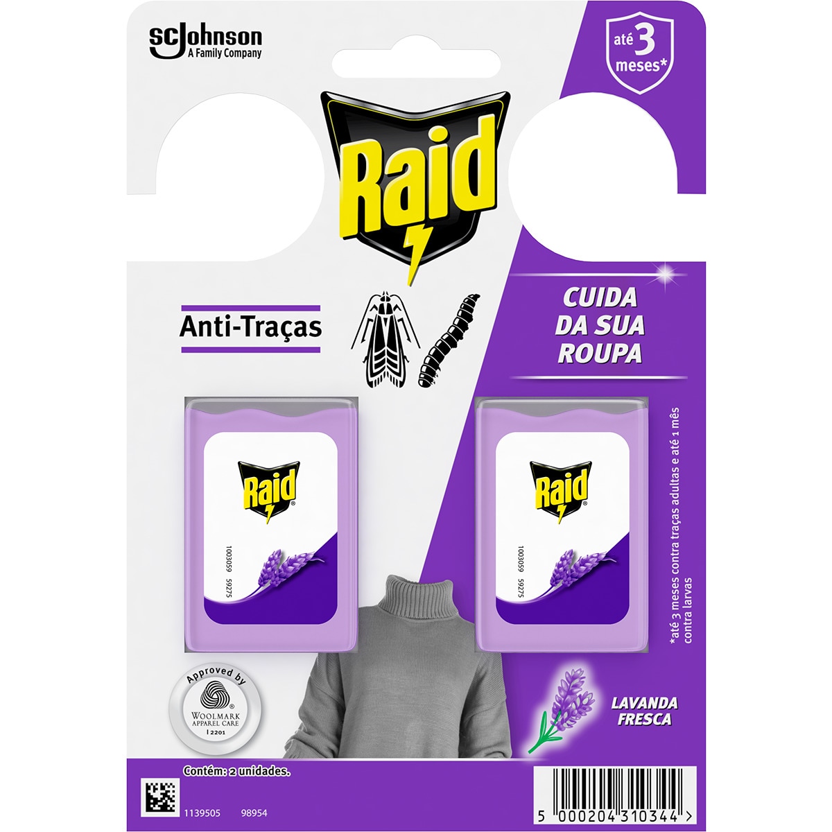 Anti-Traças Gel Lavanda embalagem 2 unidades