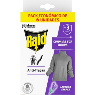 Anti-Traças Pack Lavanda embalagem 6 unidades - Raid