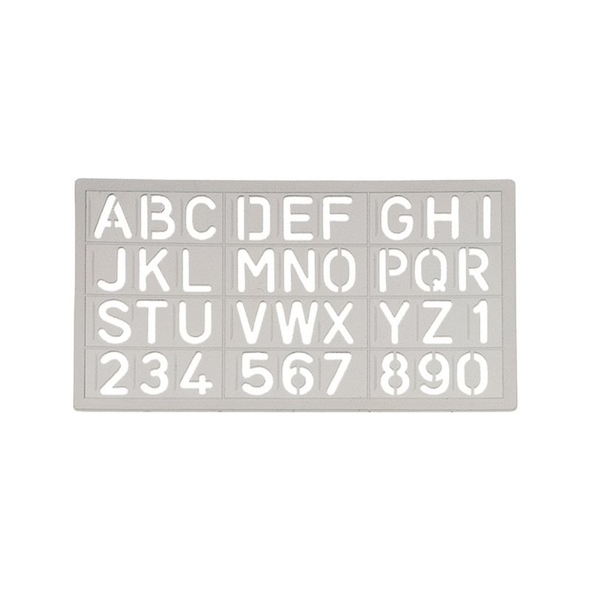 Escantilhão de Plástico Letras e Números 20mm 1