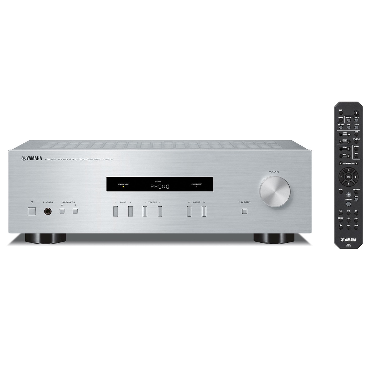 Amplificador estéreo Yamaha A-S201 Plata-3