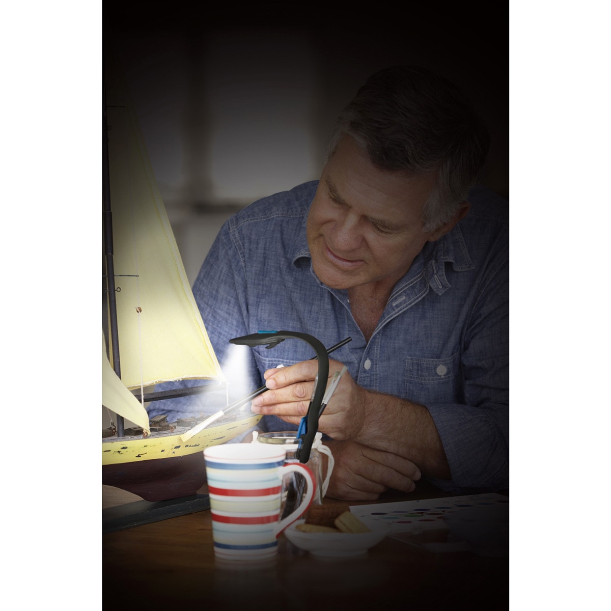 Lanterna LED para Livros Preto / Azul-9