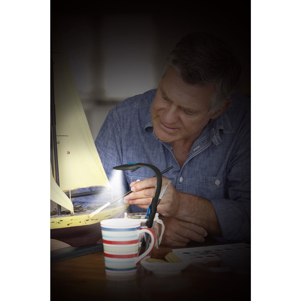 Linterna LED para Libros Negro / Azul-9