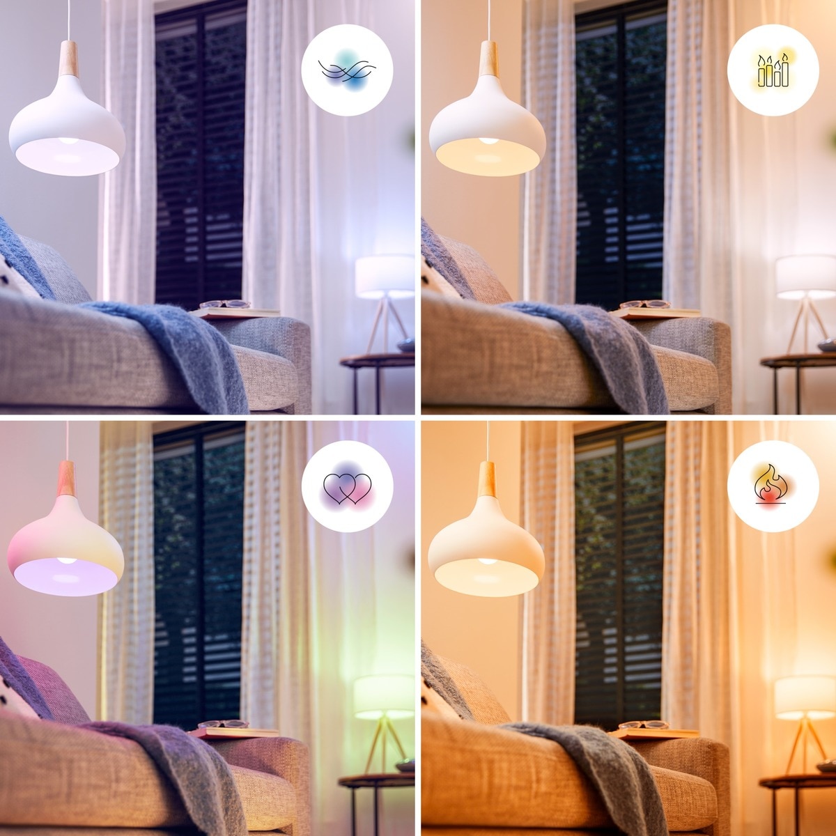 Bombilla LED Colores Inteligente Esférica E27 8,5 W 806 lm Regulable 2200-6500 K SpaceSense Colores-6