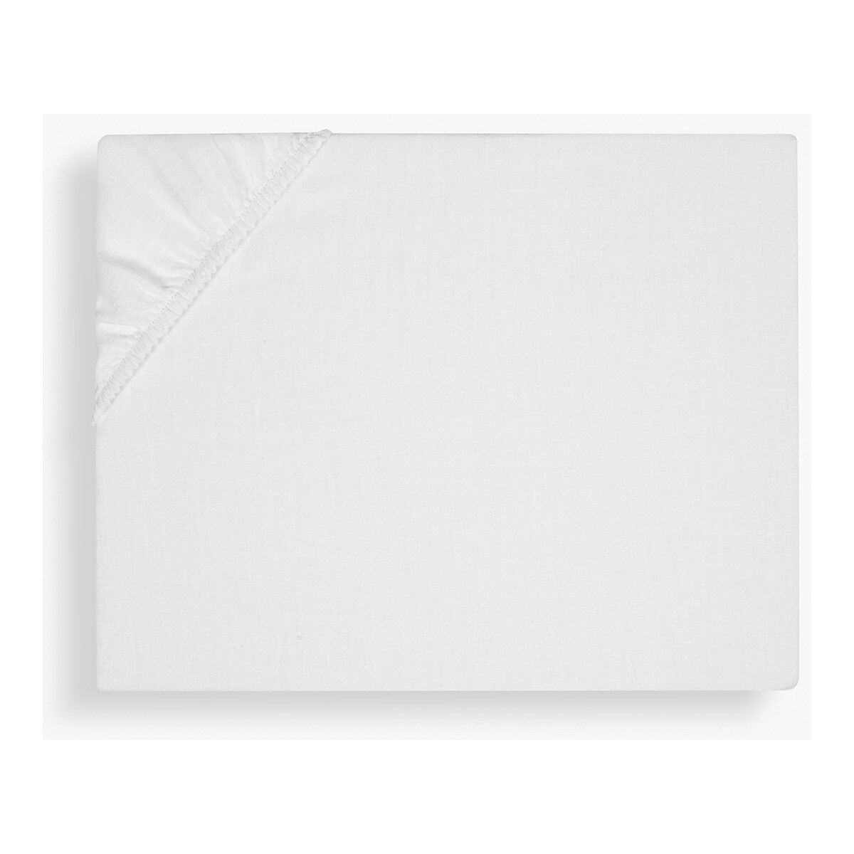 Lençol de Baixo em Linho Branco-1