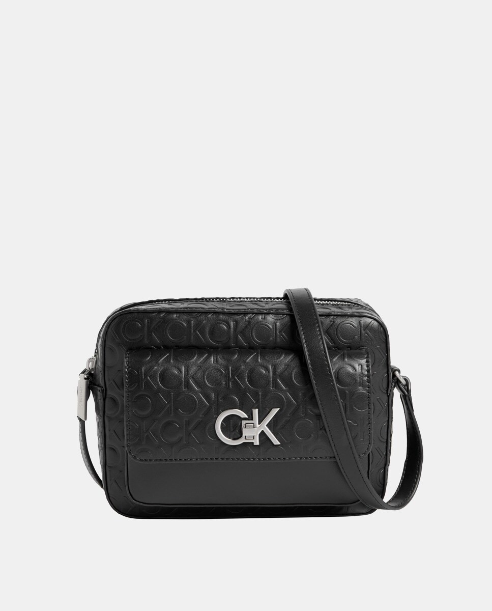 Petit sac à bandoulière avec logo gravé allover