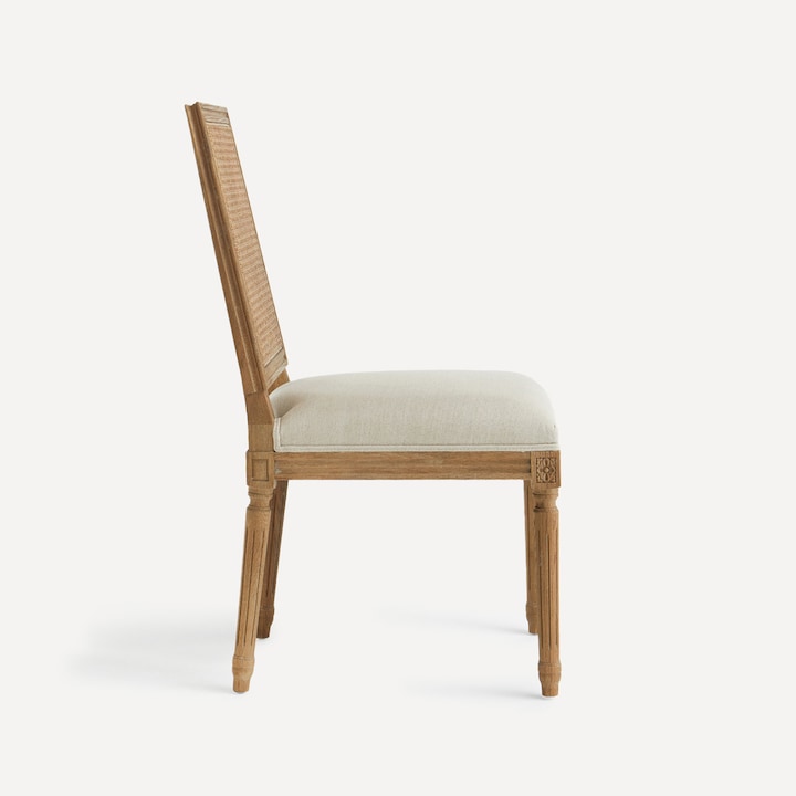 Silla de comedor de madera de roble tapizada en lino Fulham El Corte Inglés · El Corte Inglés · El Corte Inglés