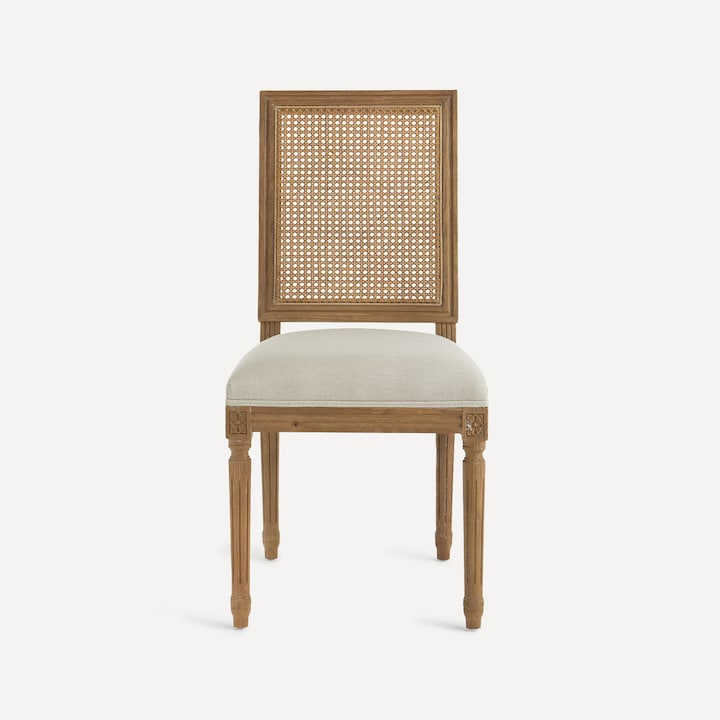 Silla de comedor de madera de roble tapizada en lino Fulham El Corte Inglés · El Corte Inglés · El Corte Inglés