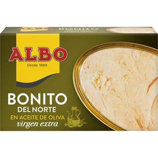 bonito del norte en aceite de oliva virgen extra lata 82 g neto escurrido - Albo