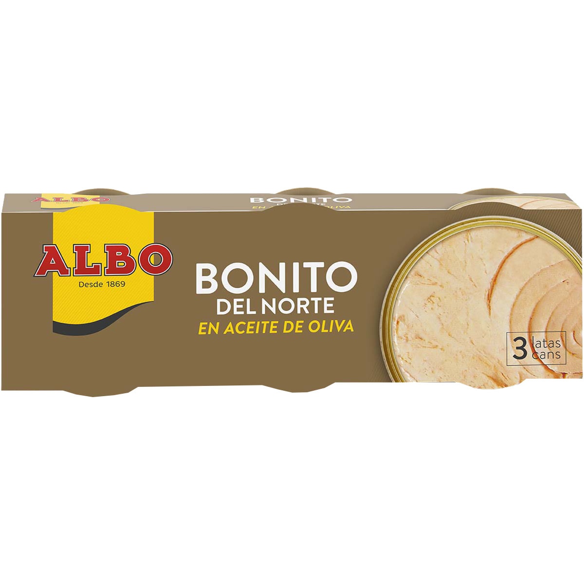 bonito del norte en aceite de oliva pack 3 latas 67 g neto escurrido