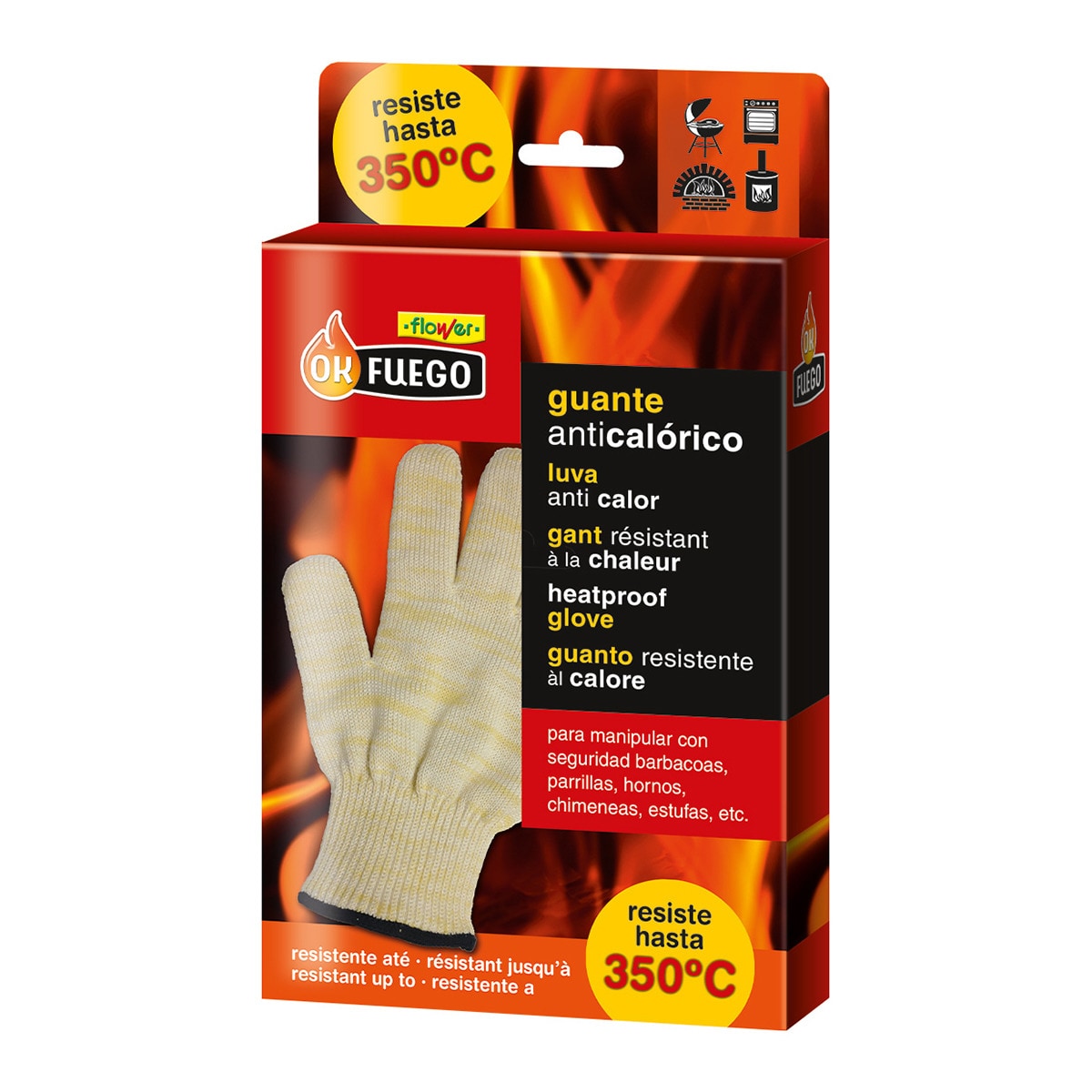 Guante Anticalórico 350º Homologado Natural-1