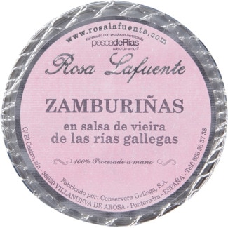Vieiras em Molho de Vieira em Salsa de Las Rías Gallegas lata 111 g - Rosa Lafuente