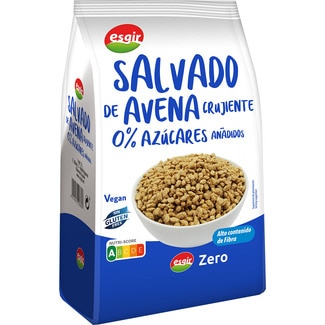 salvado de avena crujiente sin gluten y 0% azúcares añadidos bolsa 300 g - Esgir