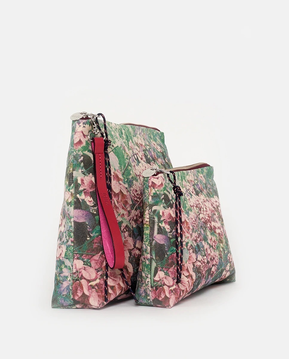 Mala Pouch Dalmatia com Estampado, Fecho de Correr e em Algodão - Multicolor Multicolor-2