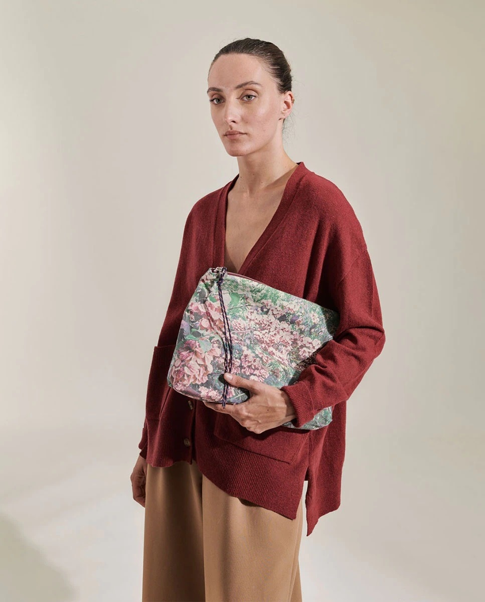 Mala Pouch Dalmatia com Estampado, Fecho de Correr e em Algodão - Multicolor Multicolor-3