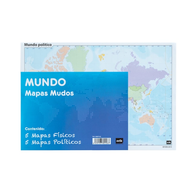 Imagen 0 de Pack mapas mudos es Mundo 5+5 Grupo Erik blanco y celeste
