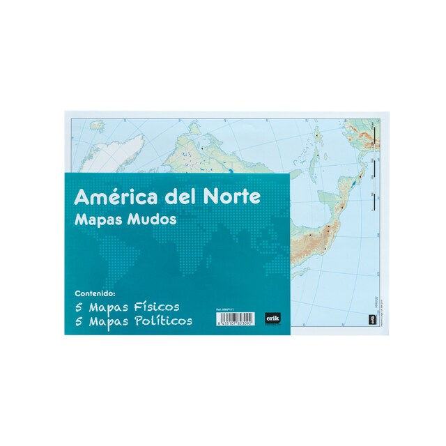 Imagen 0 de Pack 10 Mapas Mudos América del Norte (5 Políticos + 5 Físicos)