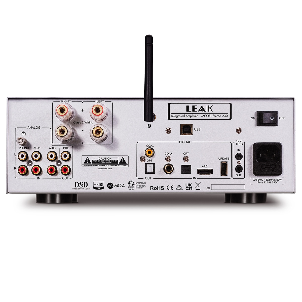 Amplificador integrado Leak Stereo 230 plata Plata-4