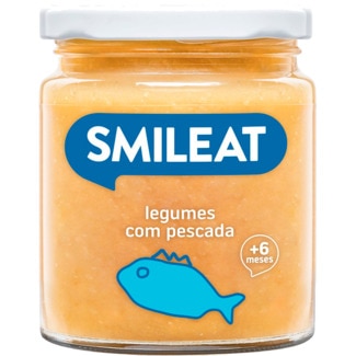 Legumes com Pescada +8 Meses Biológico frasco 230 g - Smileat