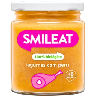 Legumes e Peru + 6 Meses sem Glúten Biológico frasco 230 g - Smileat