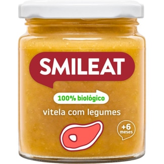 Vitela com Legumes +6 Meses Biológico frasco 230 g - Smileat