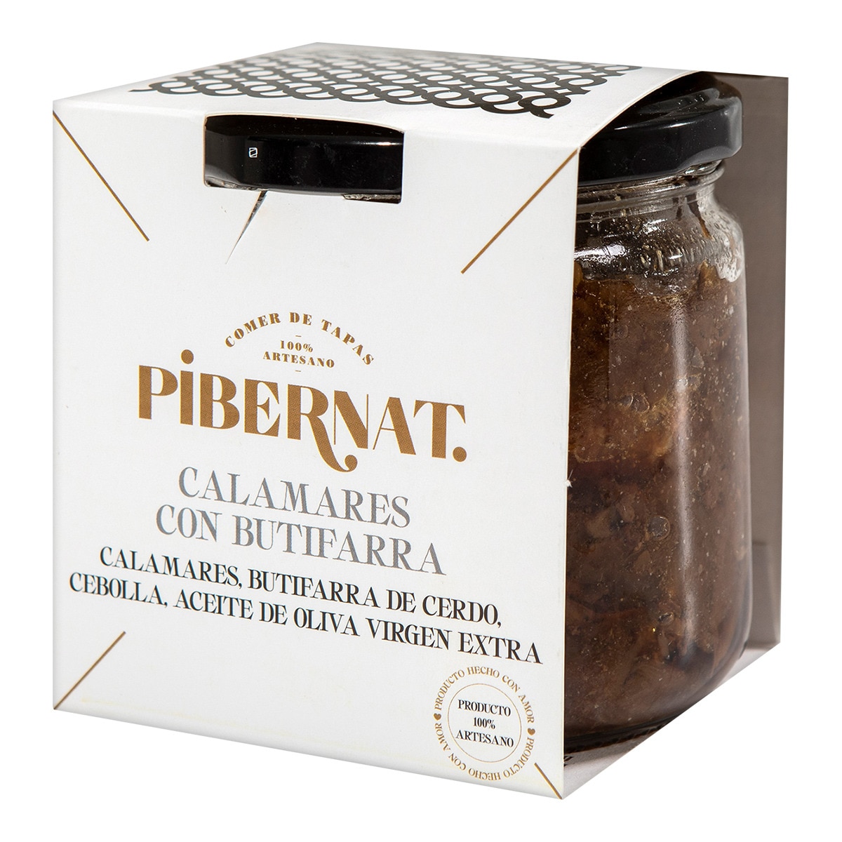 Calamars avec boutifarre, % artisanal Pibernat